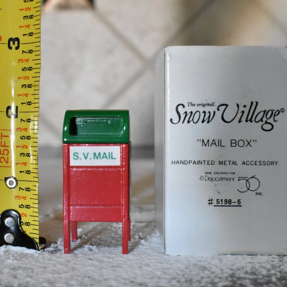 Snow Village MAIL BOX Department 56 hand Painted Metal Accessory - Picture 4 of 4